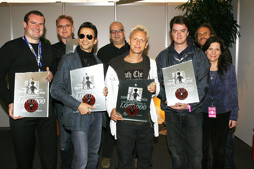 Depeche Mode platinum award presentation